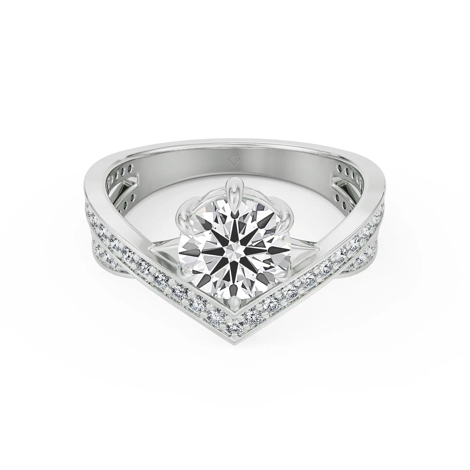 Josephine Hearts & Arrows Lab Grown Diamond Ring
Front view