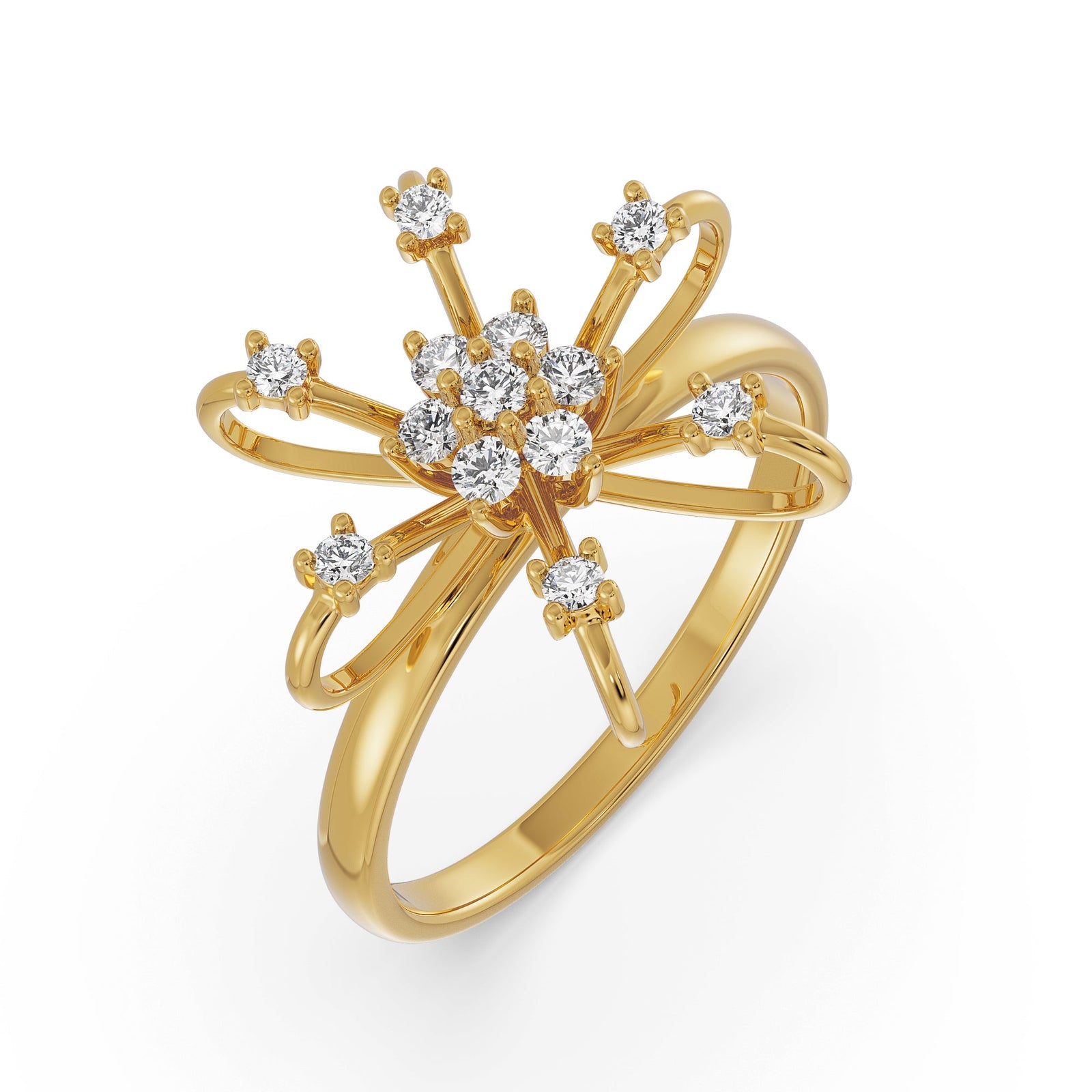 Star Diamond Ring Top view
