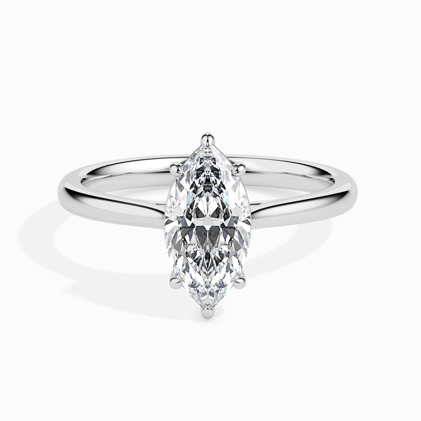 Sleek Marquise Solitaire Ring_in_stock