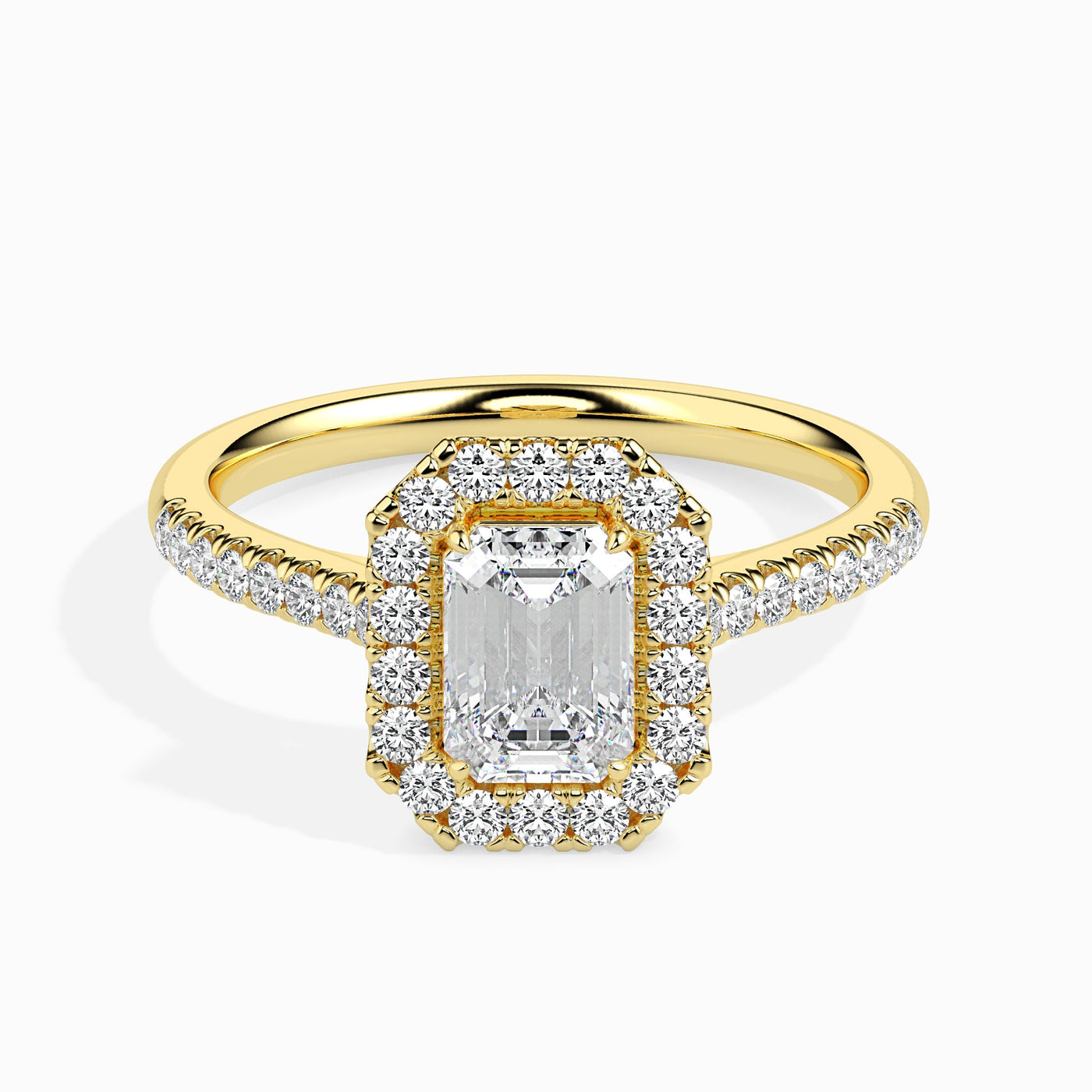 Brilliant Emerald Cut Lab Grown Diamond Ring