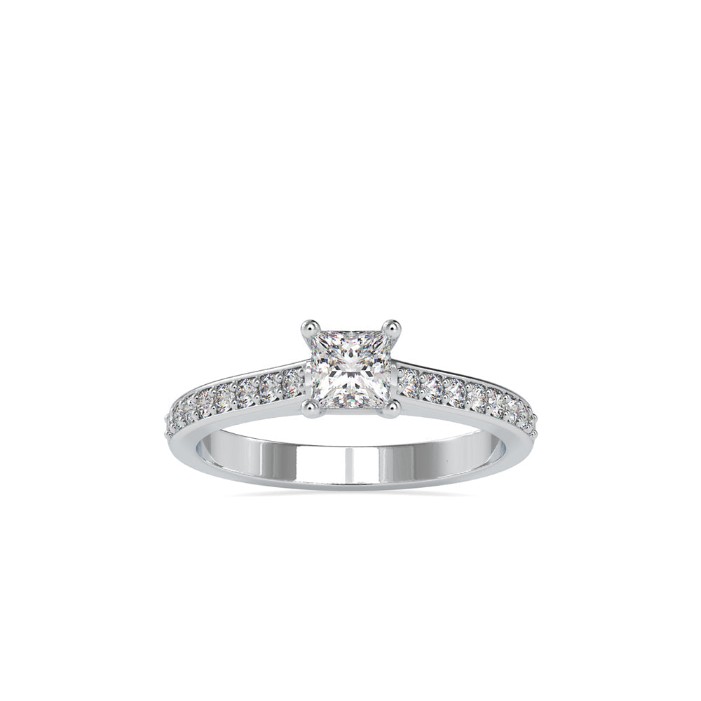 Sparkling Princess Cut Lab Grown Diamond Ring 9KT