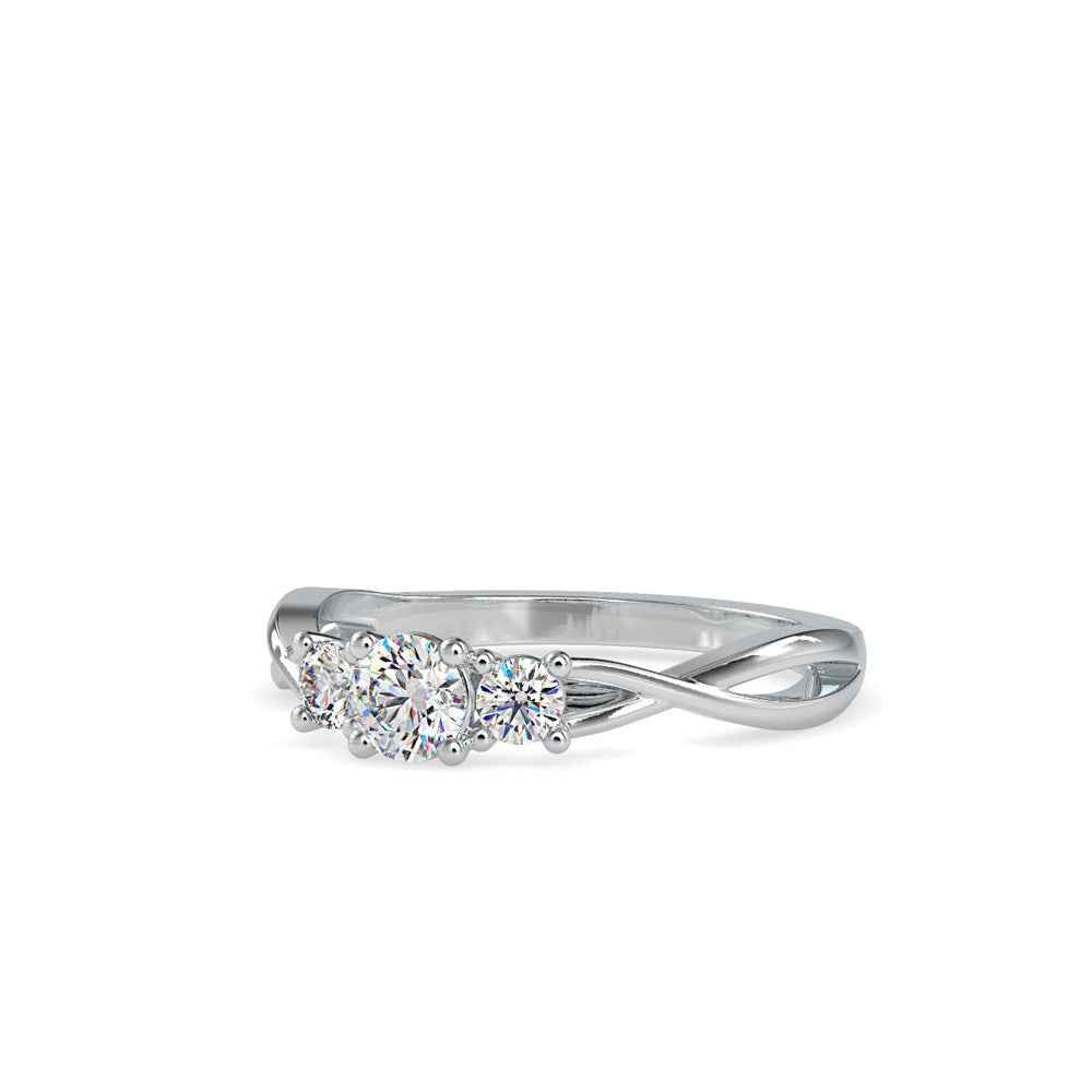Timeless Three Stone Diamond Ring Right View
