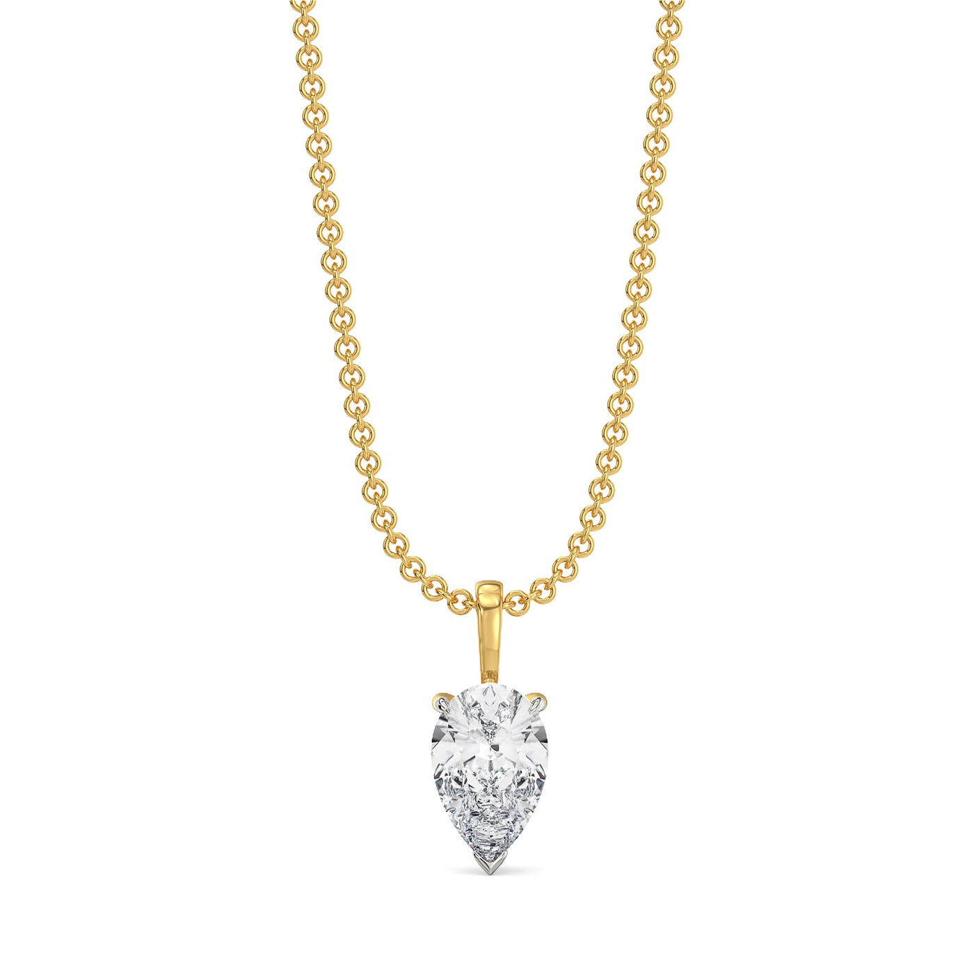 1 CT Dew Drop Lab Grown Diamond Solitaire Pendant