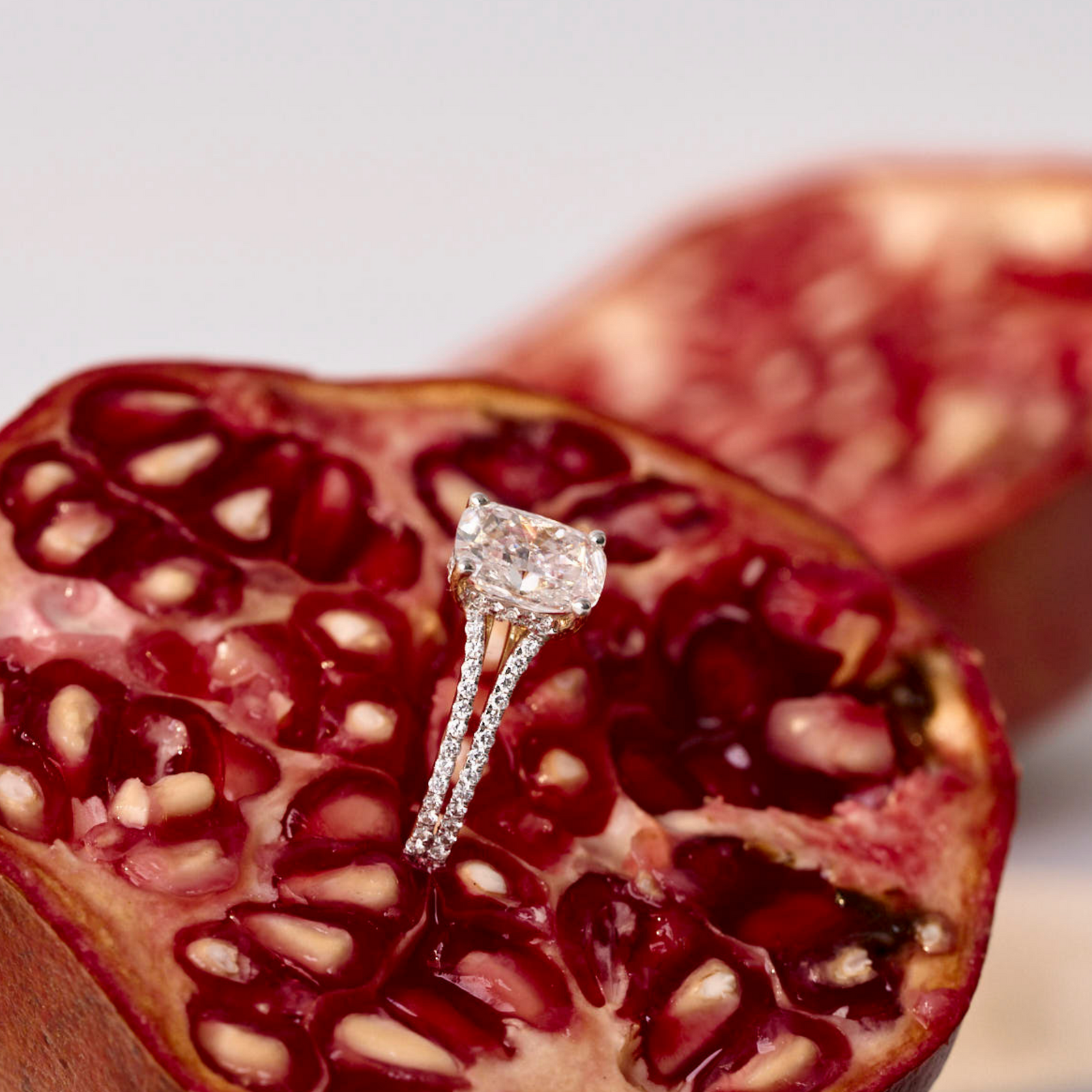 Duo Band Cushion Square Diamond Ring_in_stock