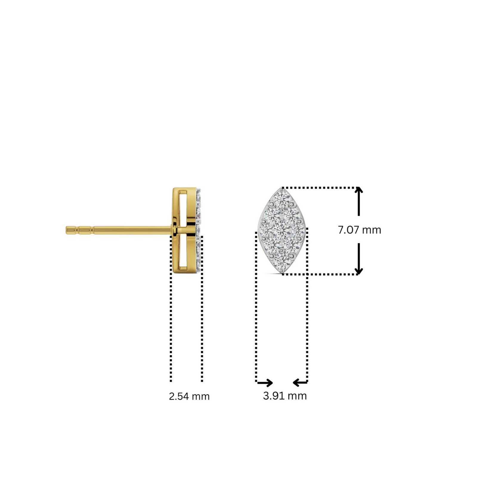 Leafy Delight Lab Grown Diamond Studs