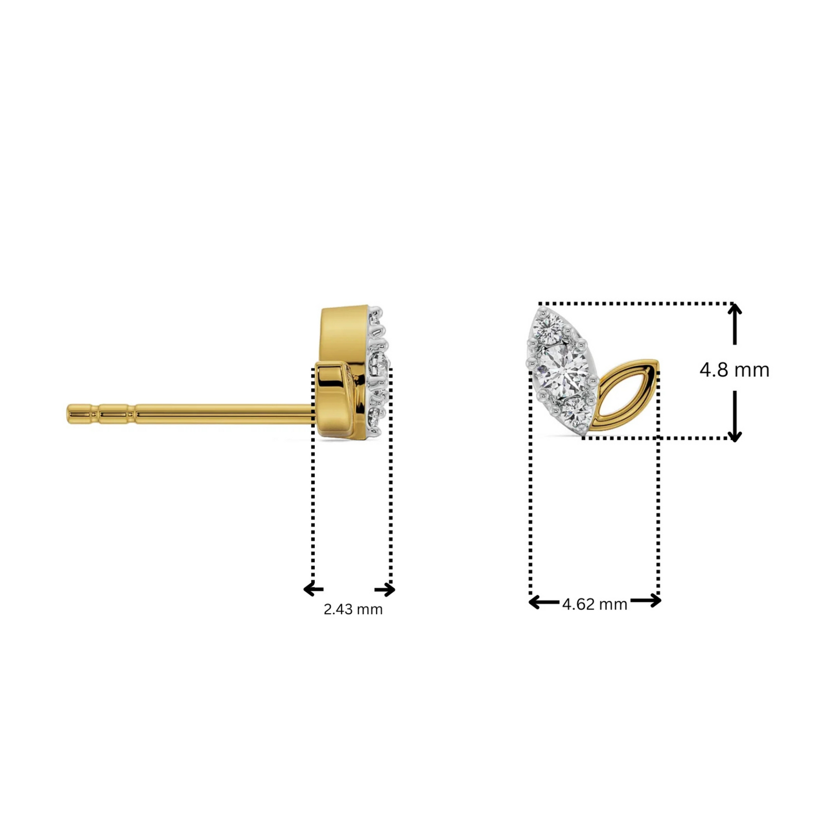 Duo Marquise Lab Grown Diamond Studs_in-stock