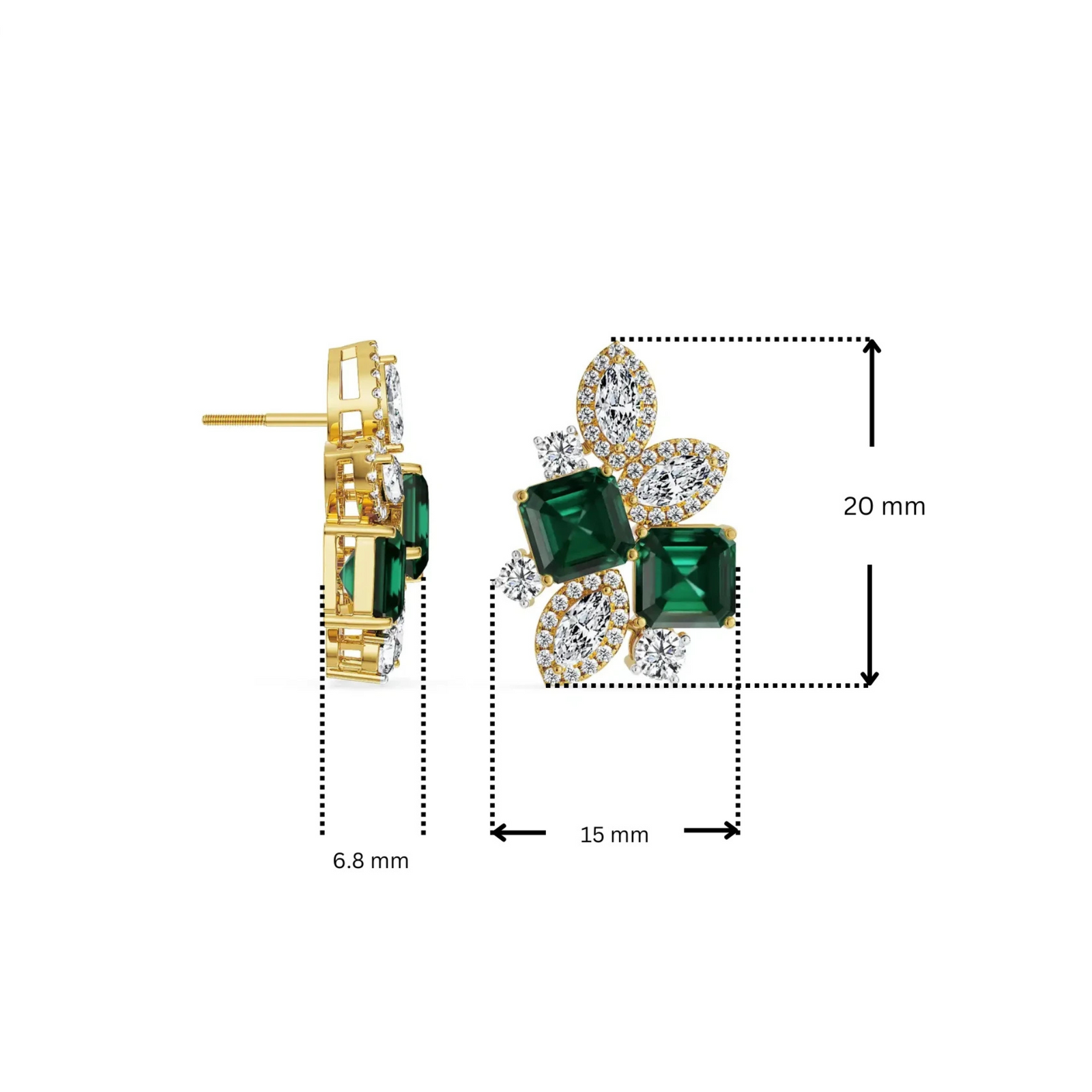 Fleur de Luxe Lab Grown Diamond Earrings