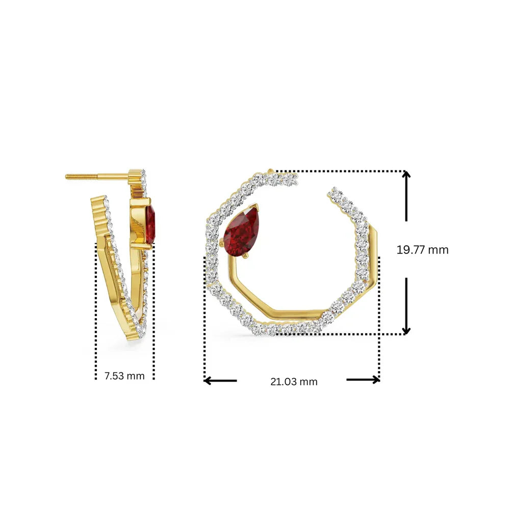 Suzaine Emerald Lab Diamond Hoops_in_stock