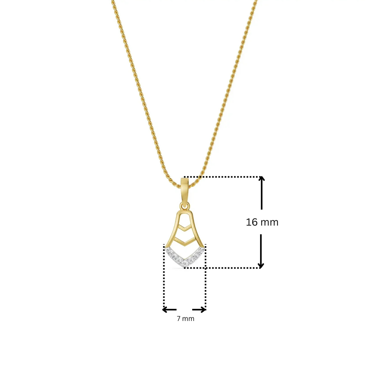 Dimension Guide for Brianna Timeless Lab Grown Diamond Pendant