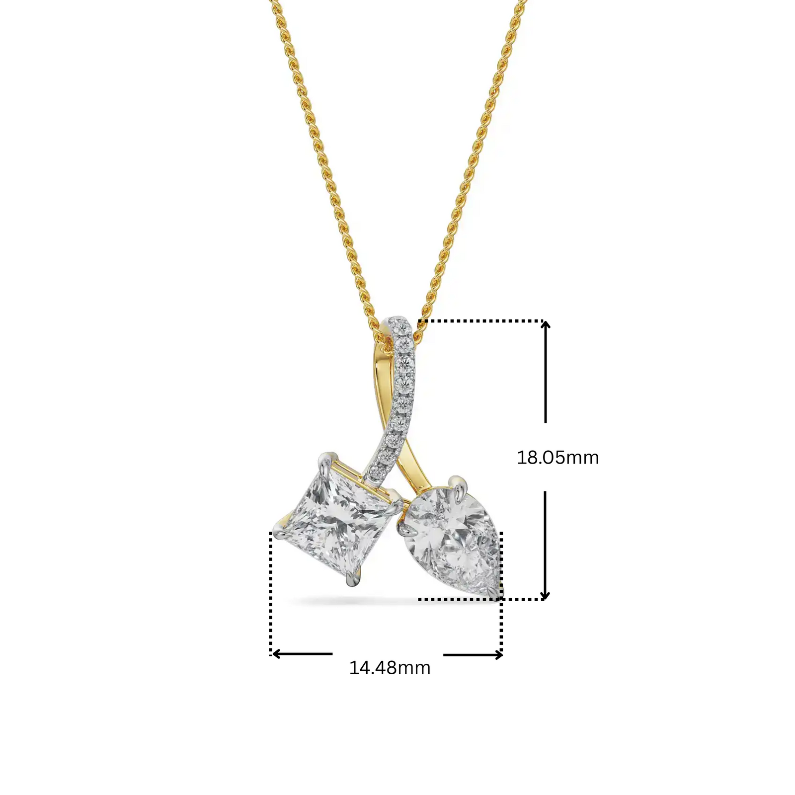 Square Pear Diamond Pendant_in_stock