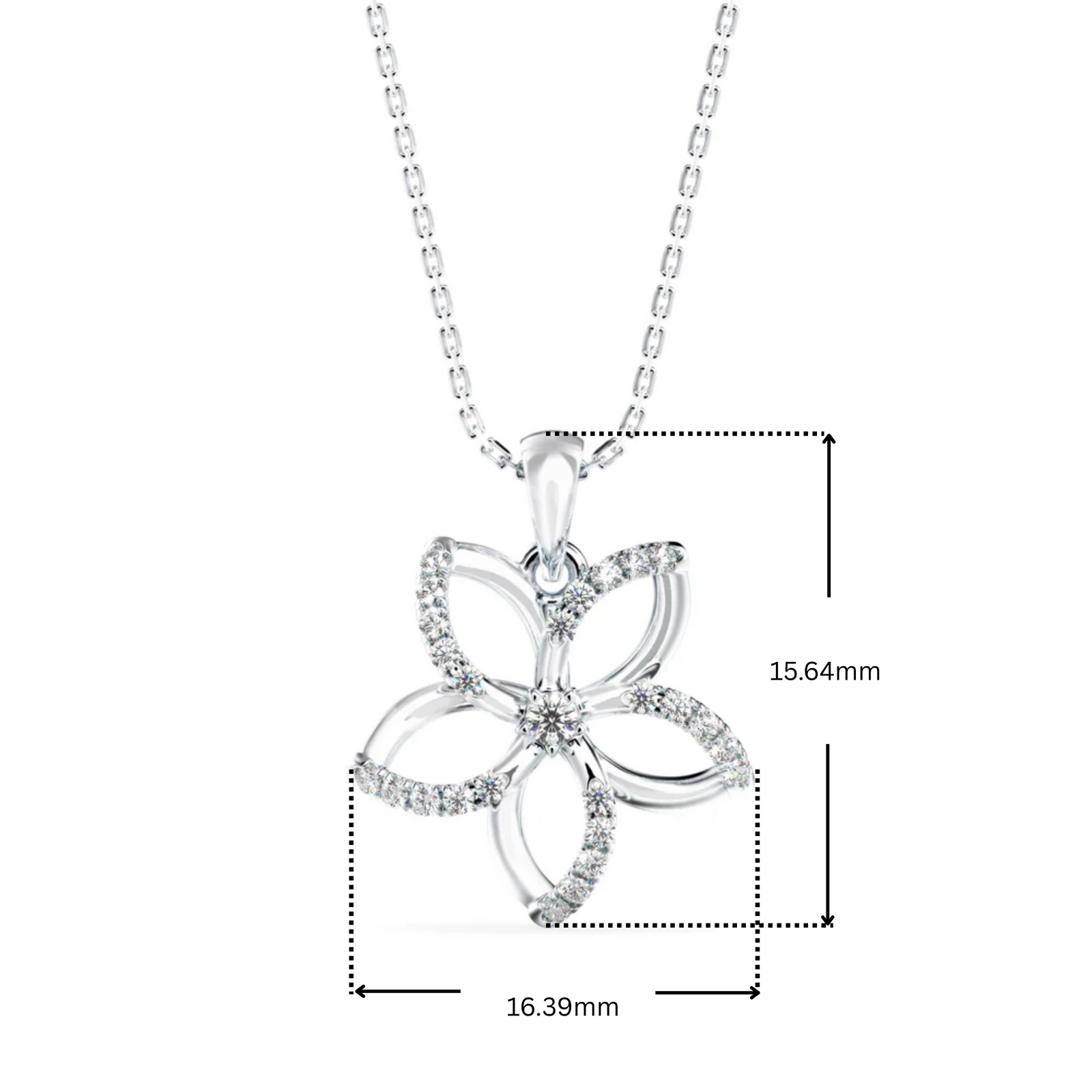 Floral Flourish Lab Grown Diamond Pendant