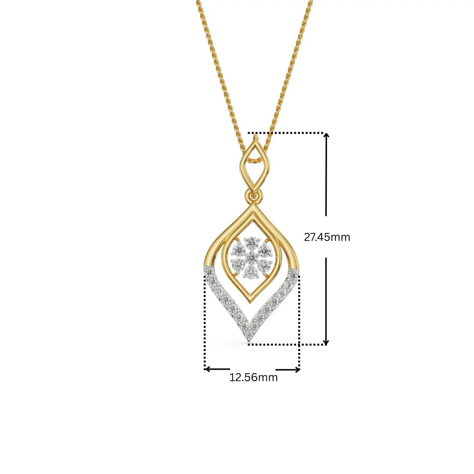 Serene Blossom Lab Grown Diamond Pendant_in_stock