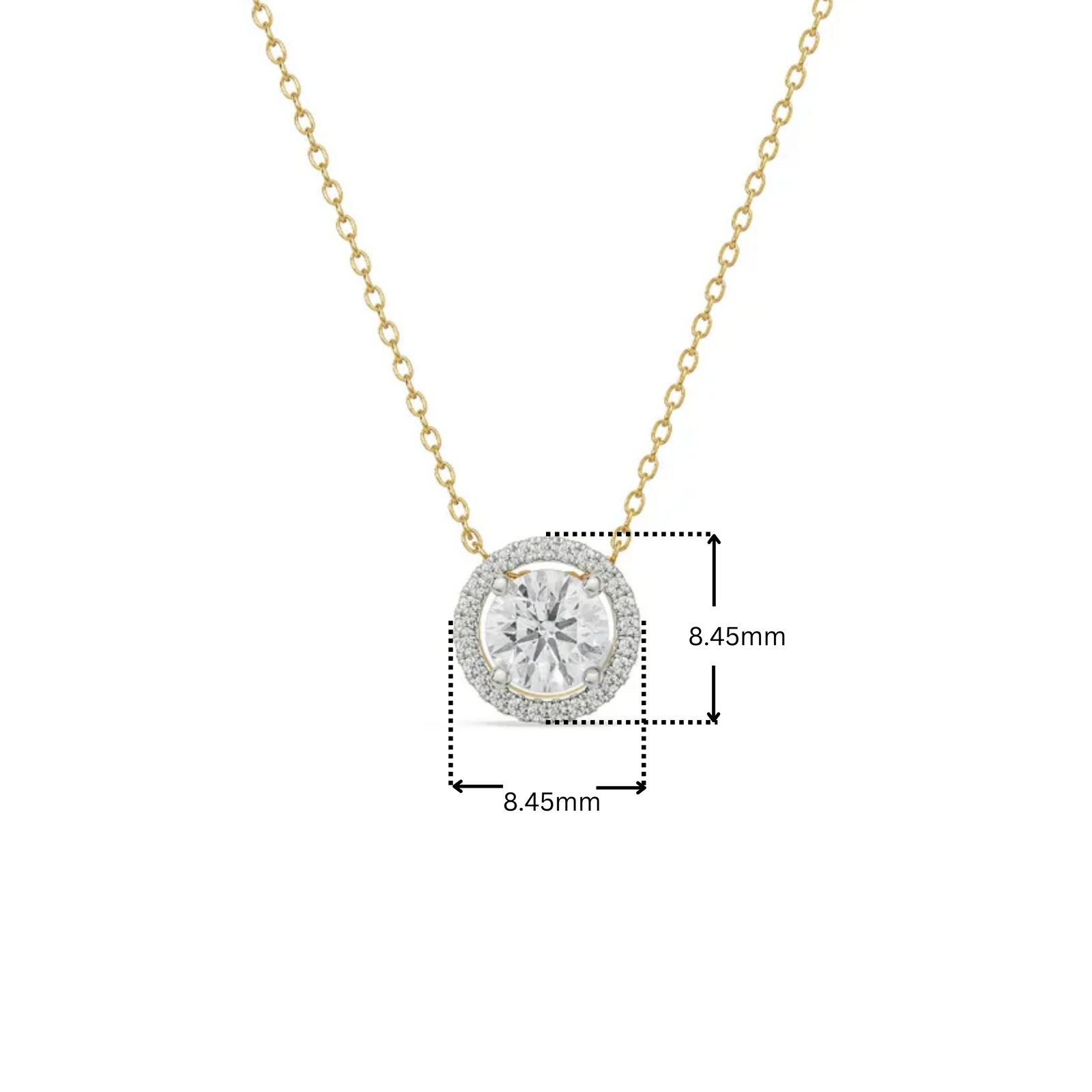 Betty Halo Round Lab Grown Diamond Pendant_in_stock