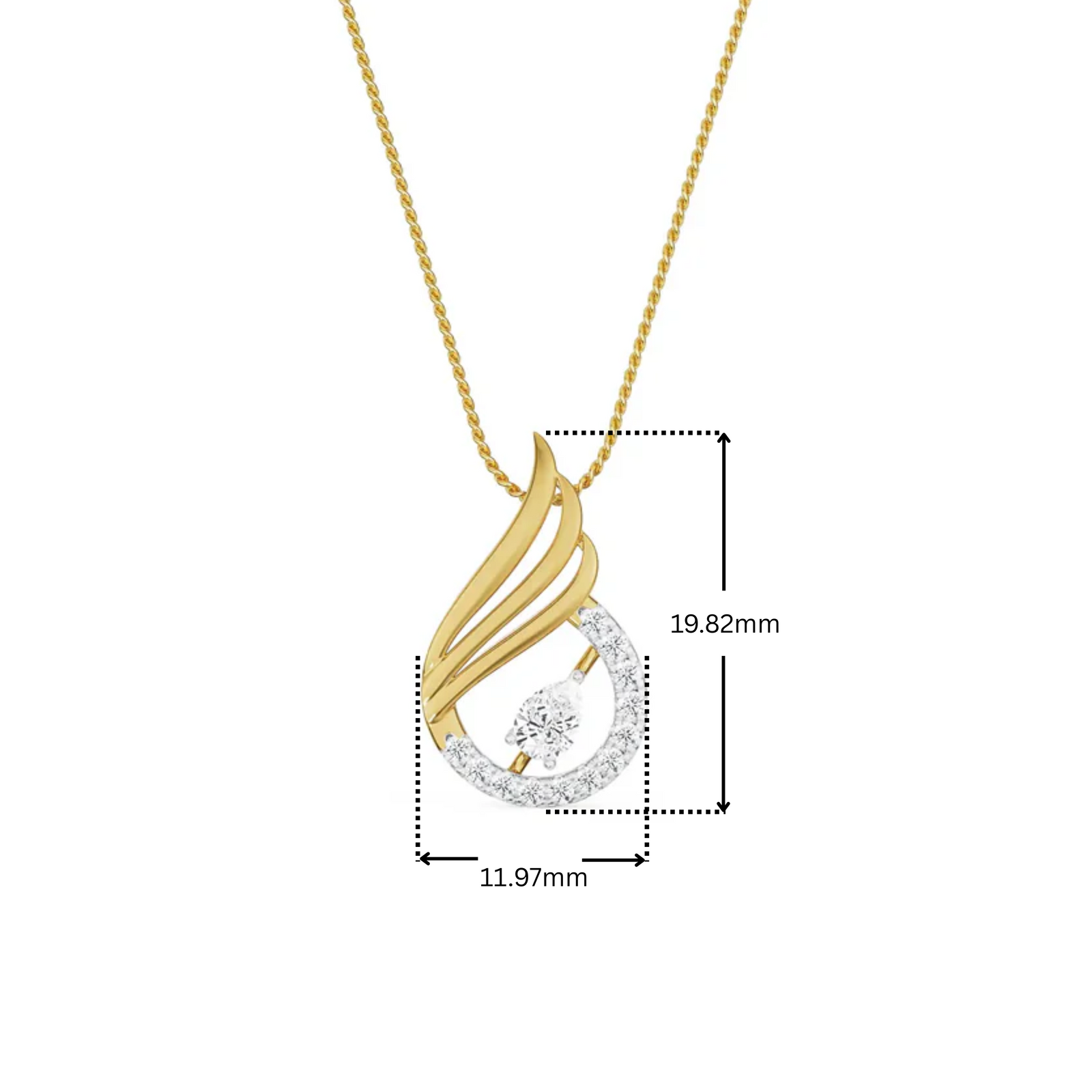 Pear Swan Lab Grown Diamond Pendant