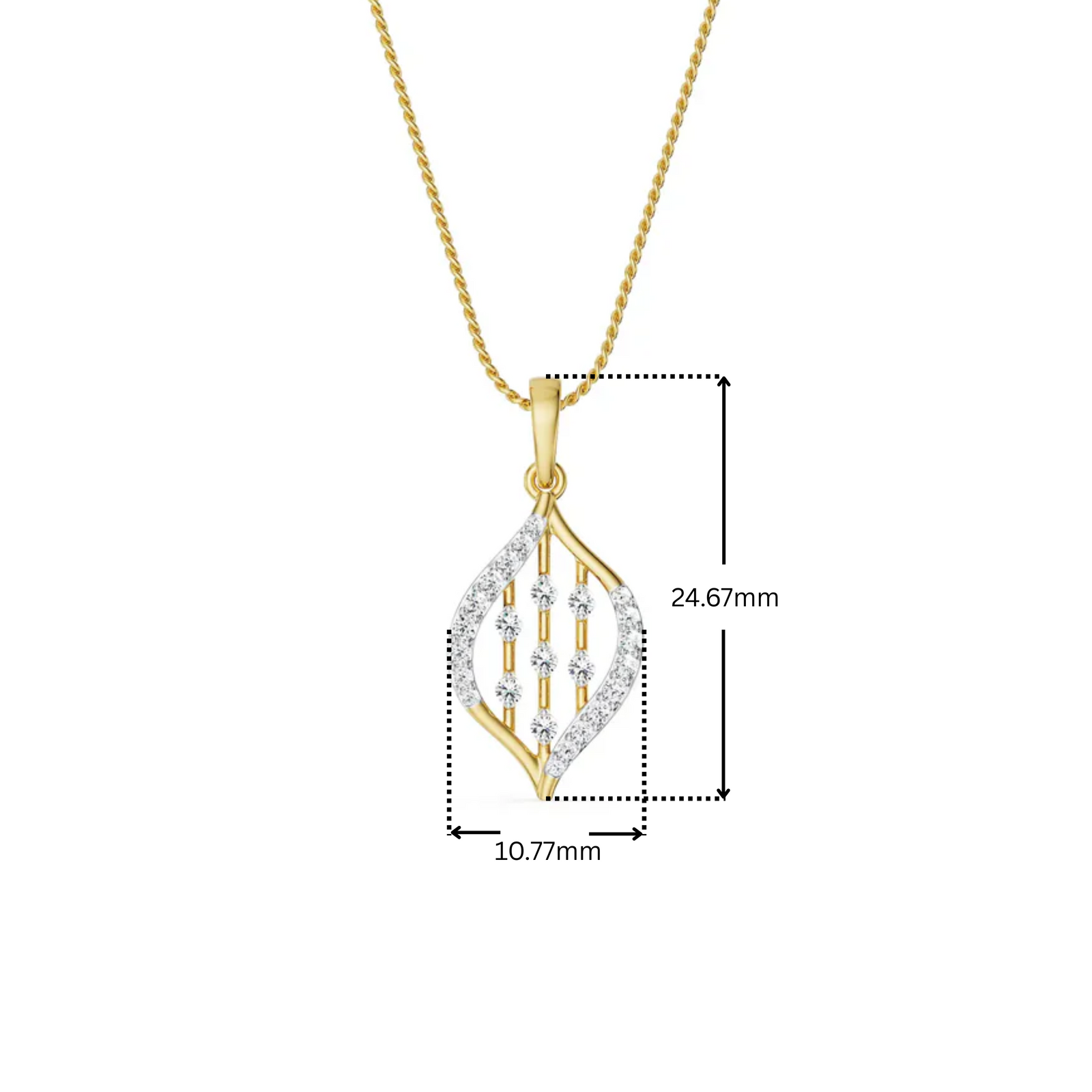 Parallel Stroke Lab Grown Diamond Pendant