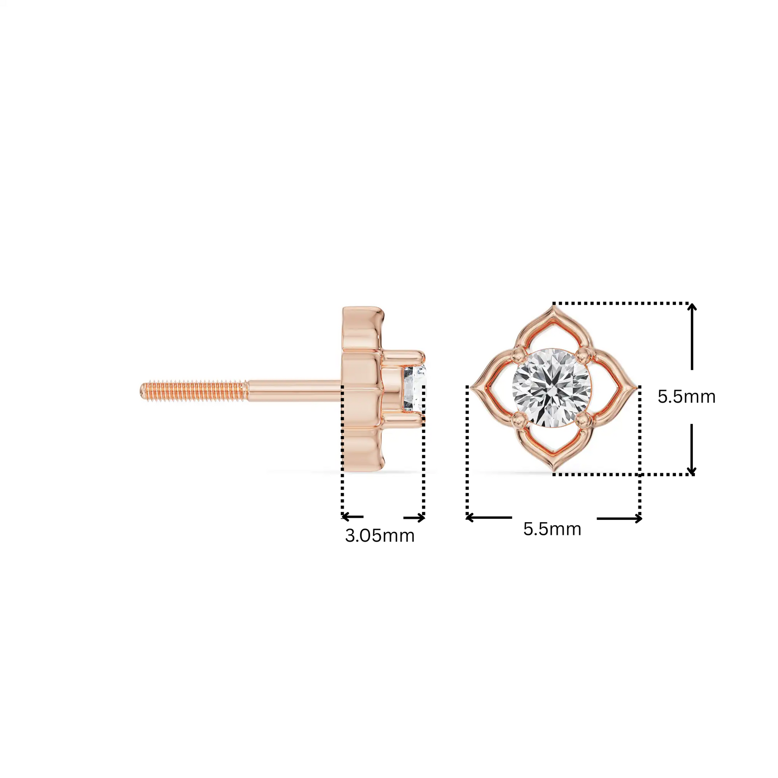 Little Blossom Lab Grown Diamond Studs