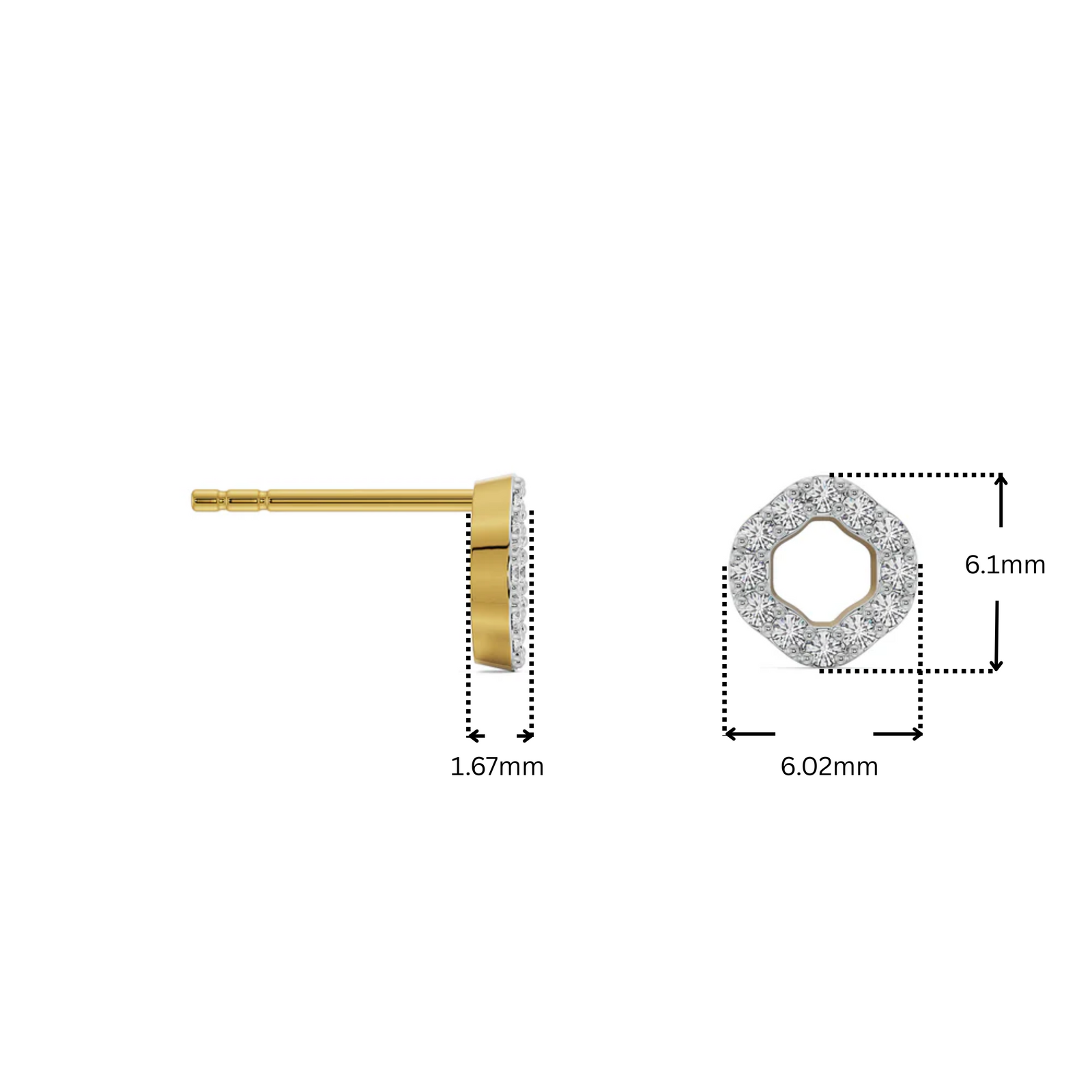 Hollow Lab Grown Diamond Studs