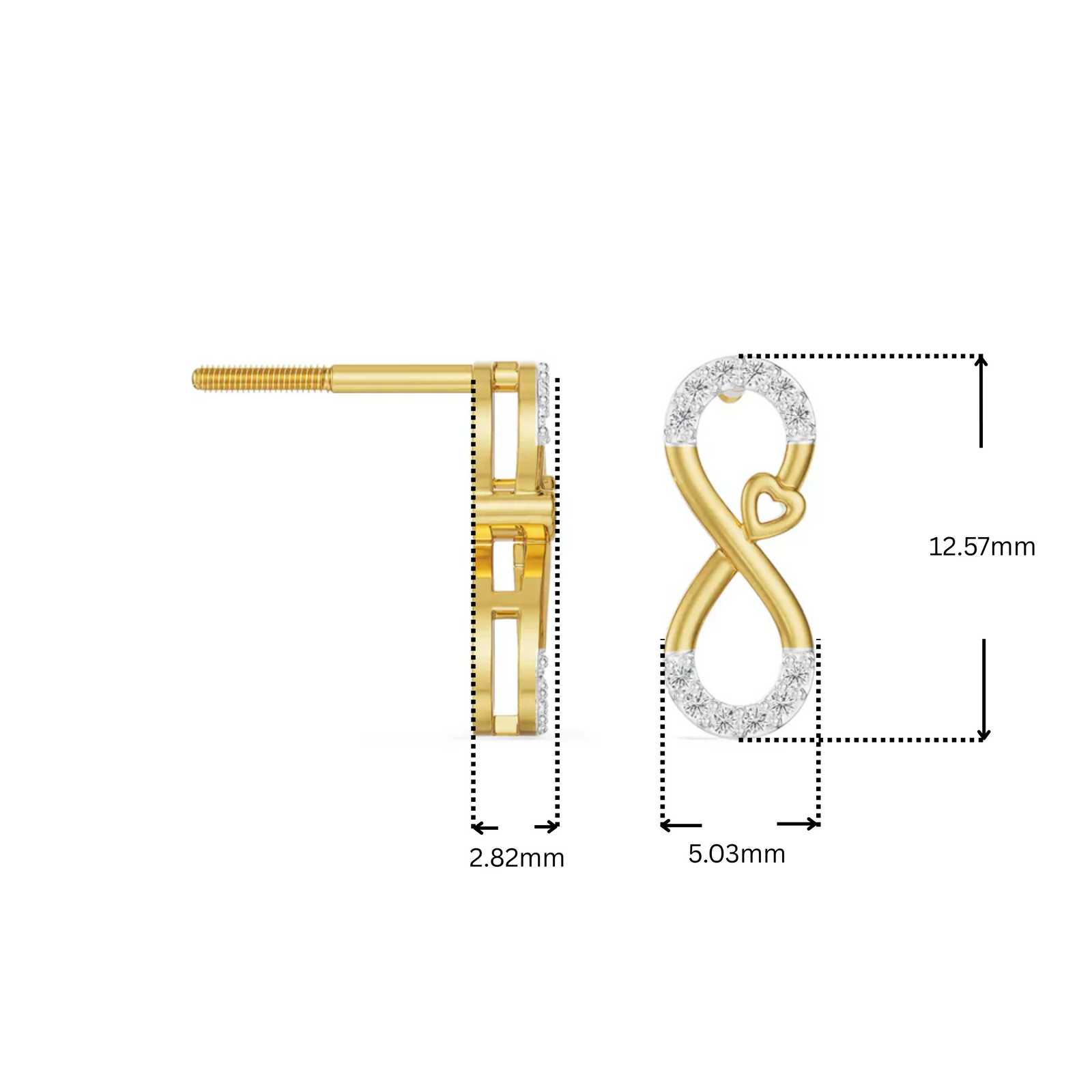 Infinity Love Lab Grown Diamond Earrings