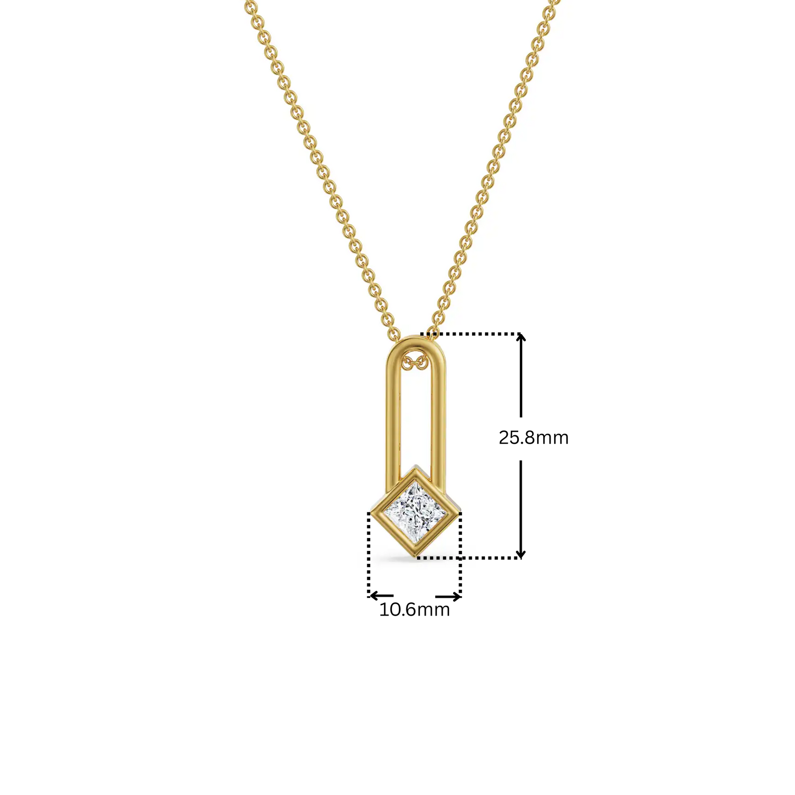 Anchor Princess Lab Grown Diamond Pendant