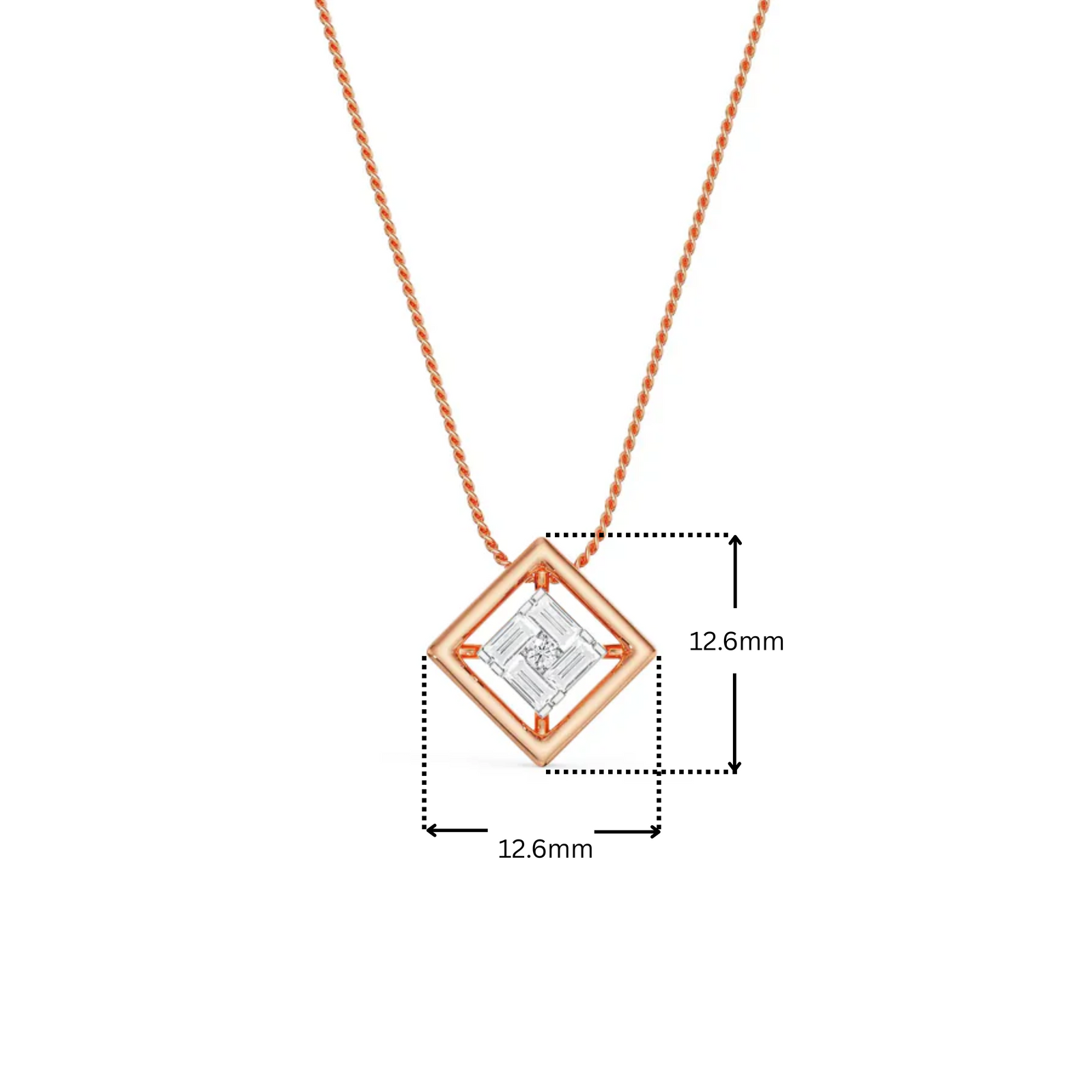 Geometric Allure Lab Grown Diamond Pendant