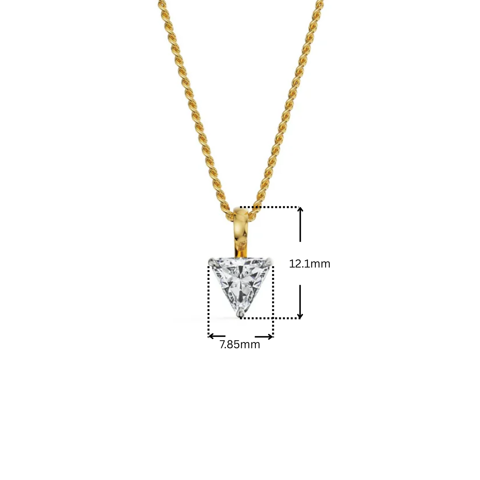 1 CT Trillion Lab Grown Diamond Pendant